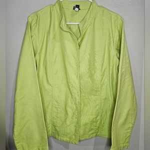 Eileen Fisher Light Green Jacket Women’s Size L Italian Fabric